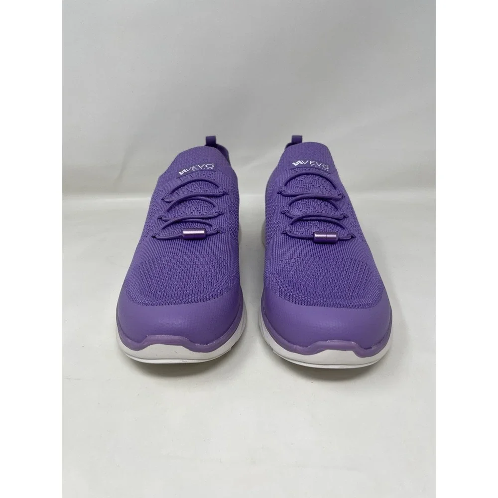 VEVO Womens Size 8 Purple Knit Athletic Sneakers Walking Shoes Casual
